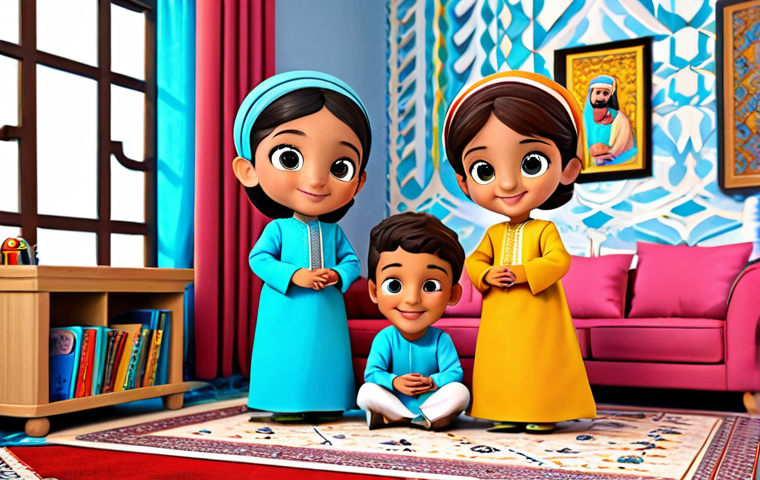 Super Wings Learning Adventure**
"A group of cheerful children, fully clothed in modest, colorful traditional Arabic clothing, gathered around a screen watching 'Super Wings' in a beautifully decorated, comfortable Arabic-style living room with intricate geometric patterns. Toys and Arabic storybooks are scattered nearby. Safe for work, appropriate content, fully clothed, family-friendly, perfect anatomy, natural pose, high quality, professional."
**